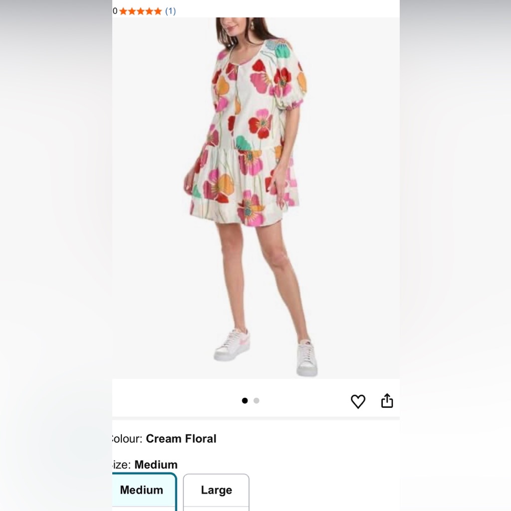 Velvet By Graham & Spencer Cream Floral Mini Dress